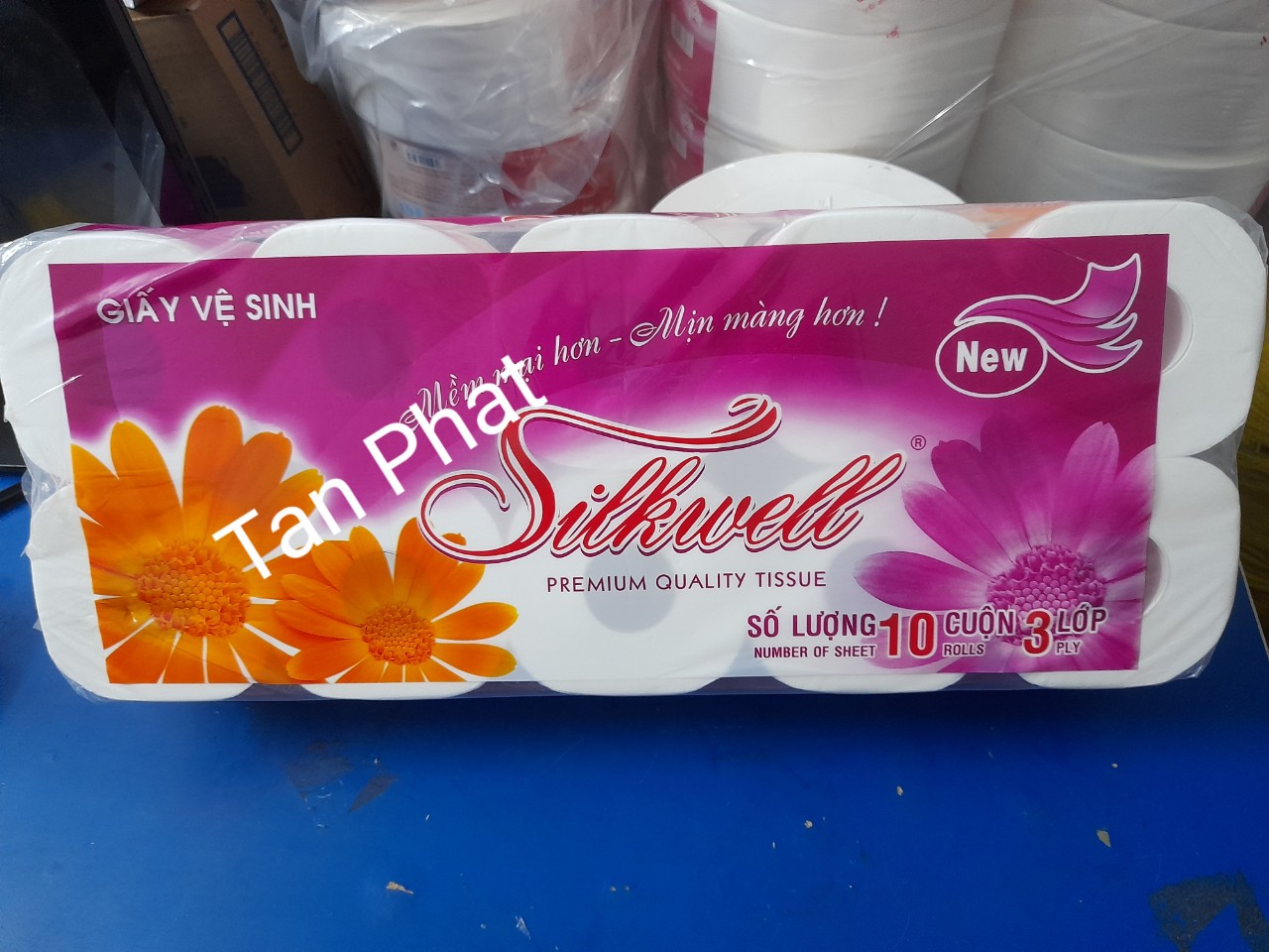 Giấy vệ sinh Silkwell tím 10 cuộn 3 lớp