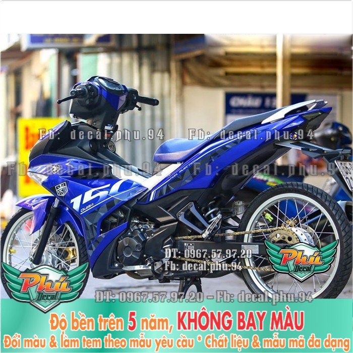 Tem rời EX 150 Y15 xanh GP (P) -mã 3