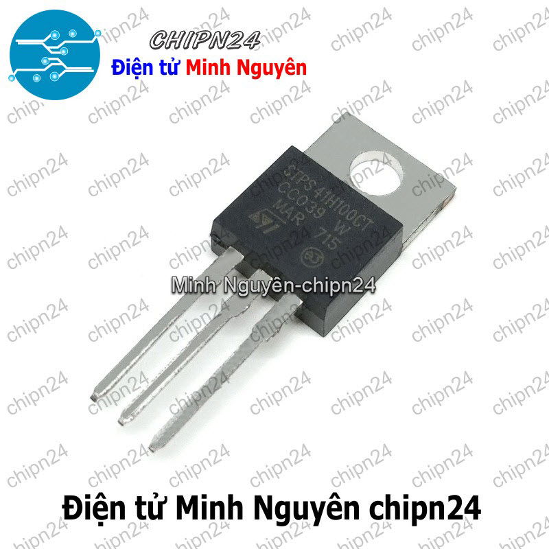 [1 con] (DIP) Diode STPS41H100CT TO-220 40A 100V (41H100CT 41H100) [Diode Schottky] - HH003261
