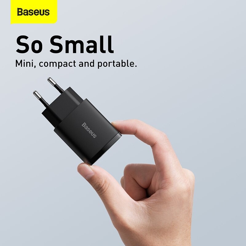 Cốc sạc siêu nhỏ gọn 20W Baseus Compact Quick Charger (USB + Type C, công suất 20W)