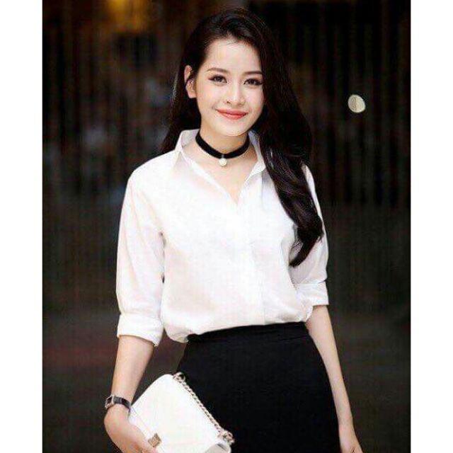 Áo sơ mi nữ trắng công sở - hàng đẹp