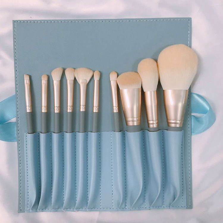 NATURCE Bộ Cọ Trang Điểm 10 Cái Kem Che Khuyết Điểm Phấn Mắt