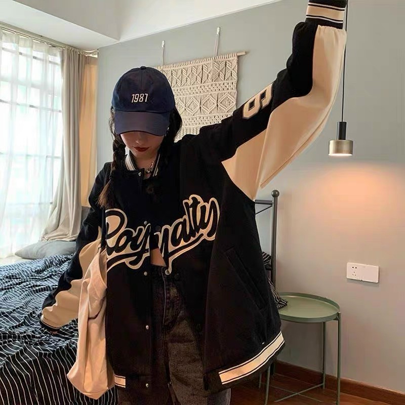 Áo bomber kaki Royyalty phối tay