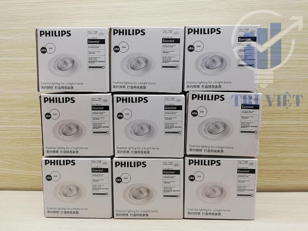 [HCM]COMBO 12 CÂY ĐÈN LED ÂM TRẦN PHILIPS 3W – ĐÈN CHIẾU ĐIỂM