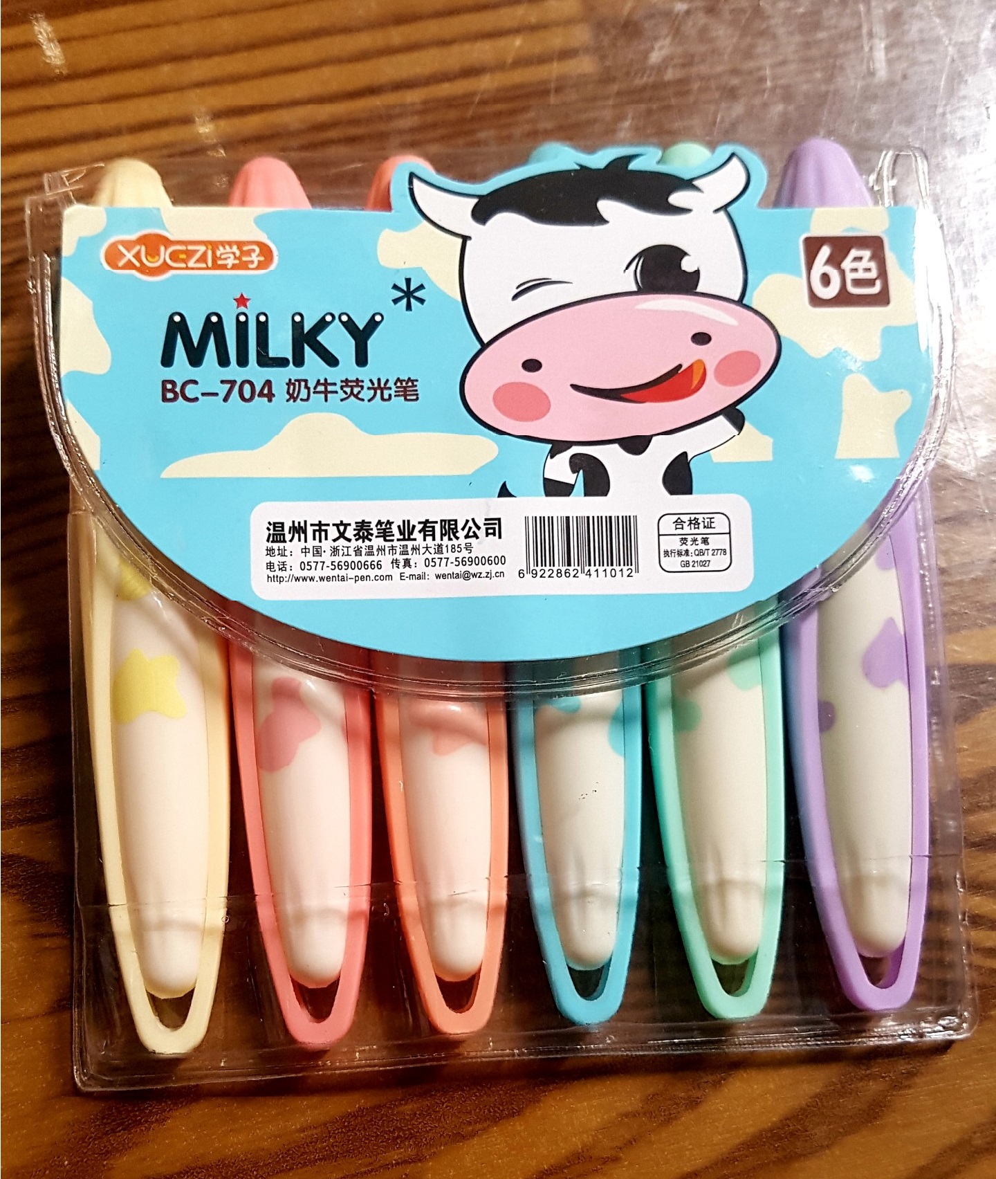 [HCM]Combo 6 bút dạ quang bò sữa - MILKY