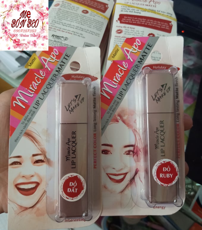Son kem lì Miracle Apo Lip Lacquer Matte Holiday Collection 3ml