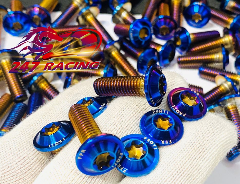 Ốc Proti 8li25 Inox Xi 7 màu gắn ĐĨA nhiều loại xe máy Sirius,Exciter,Winner,Wave,Dream,Sonic....