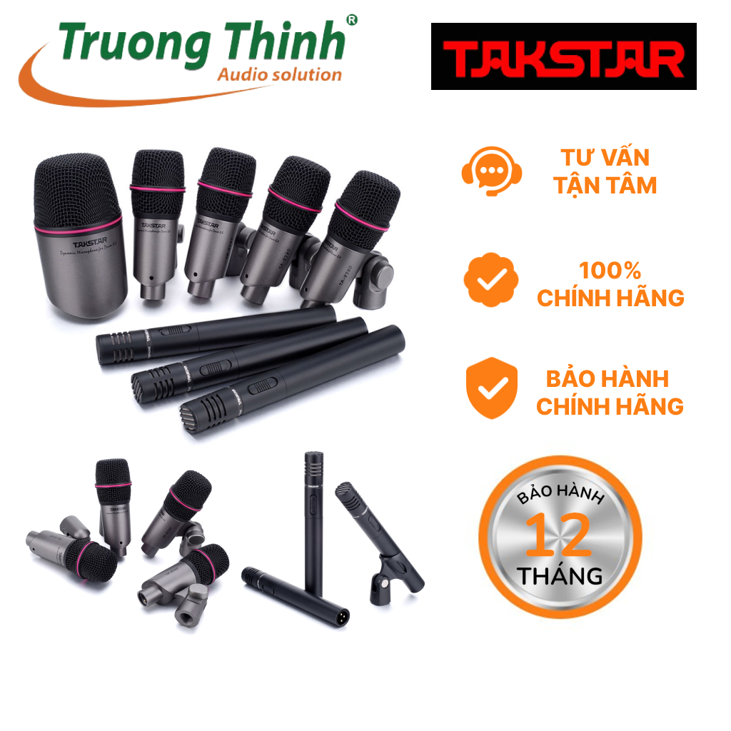 Micro trống bộ nhạc cụ takstar dms dh8p - micro takstar dms-dh8p - trường thịnh audio solution