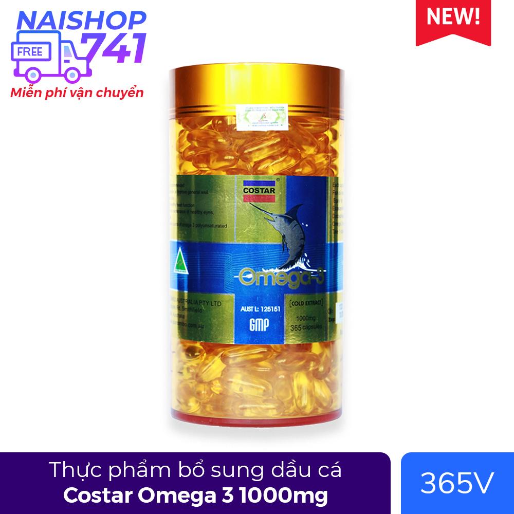 Viên Uống Dầu Cá Costar Omega 3 1000mg Giúp Tăng Cường Trí Não, Cải Thiện Thị Lực, Bồi Bổ Cơ Thể (Chai 365 Viên)