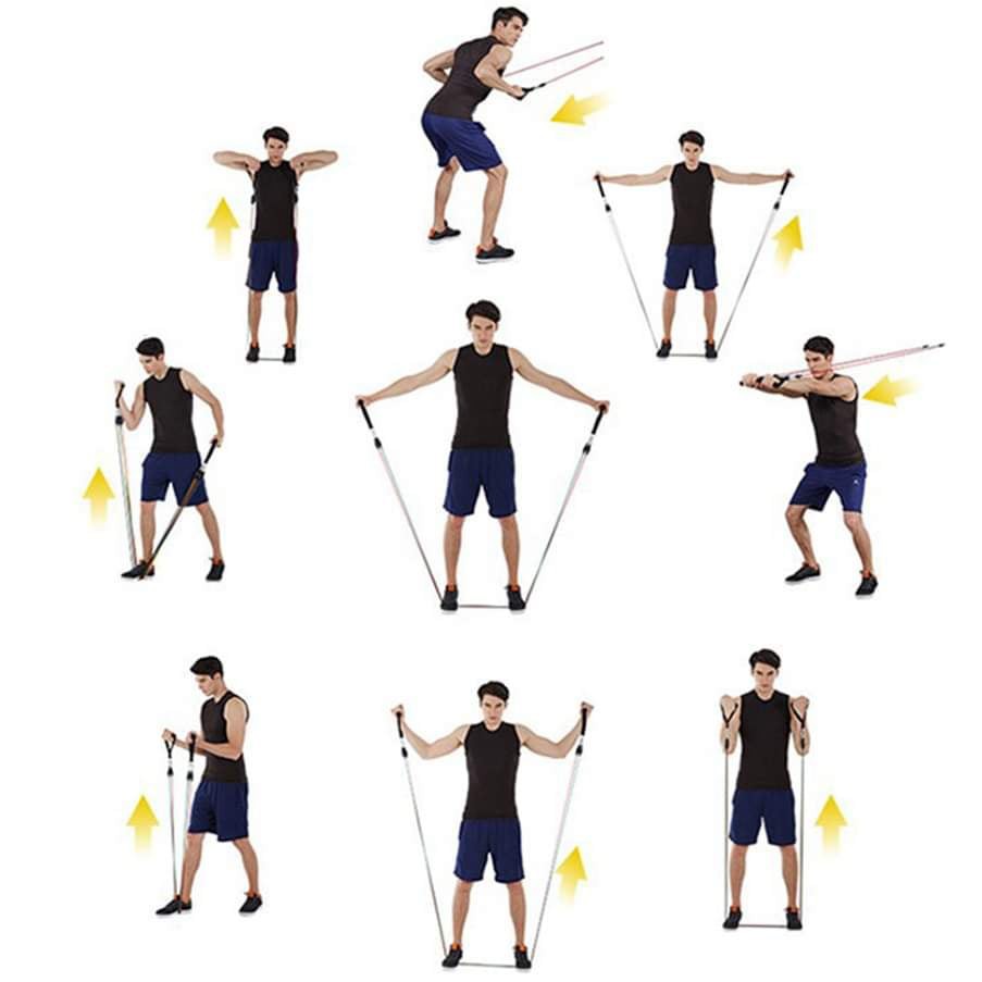 [HCM]Bộ 5 Dây Tập Gym Ngũ Sắc