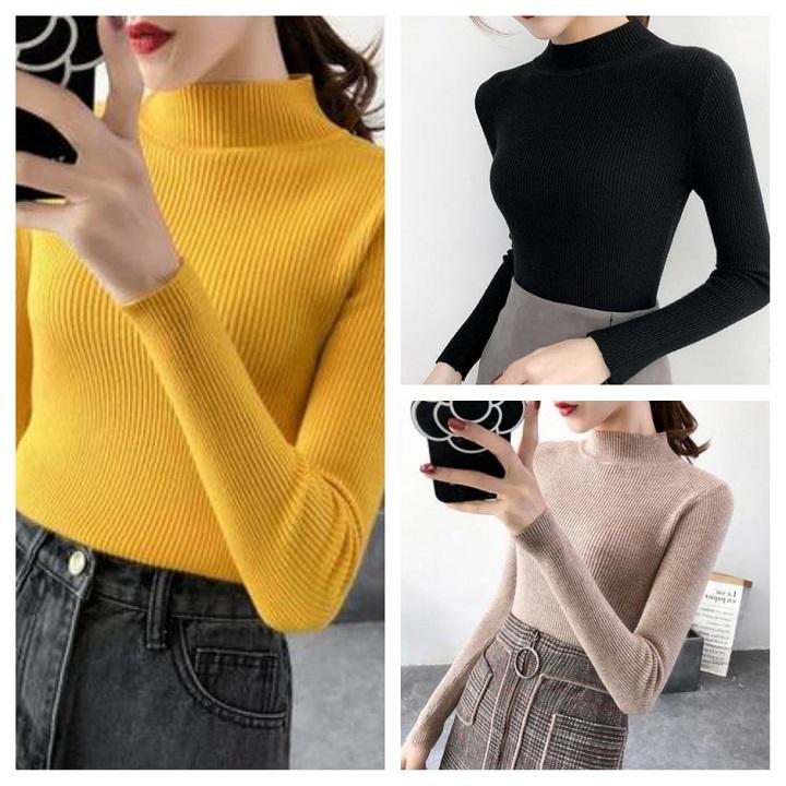 ÁO LEN NỮ LÔNG CỪU CAO CẤP CỔ 5CM