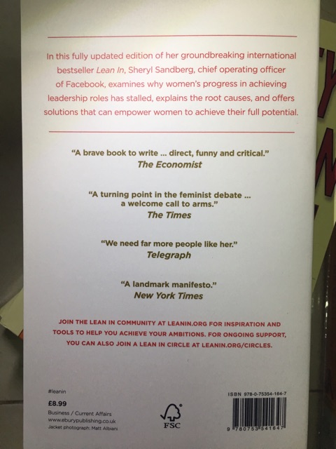 Sách Ngoại Văn Tiếng Anh: Lean In (Women, Work, And The Will To Lead)  (Tiếng Anh)