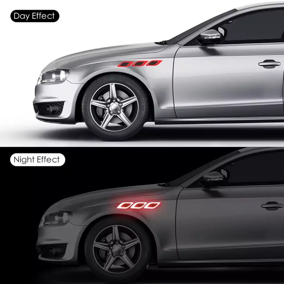 [HCM]Bộ 6 miếng decal phản quang xe ô tô