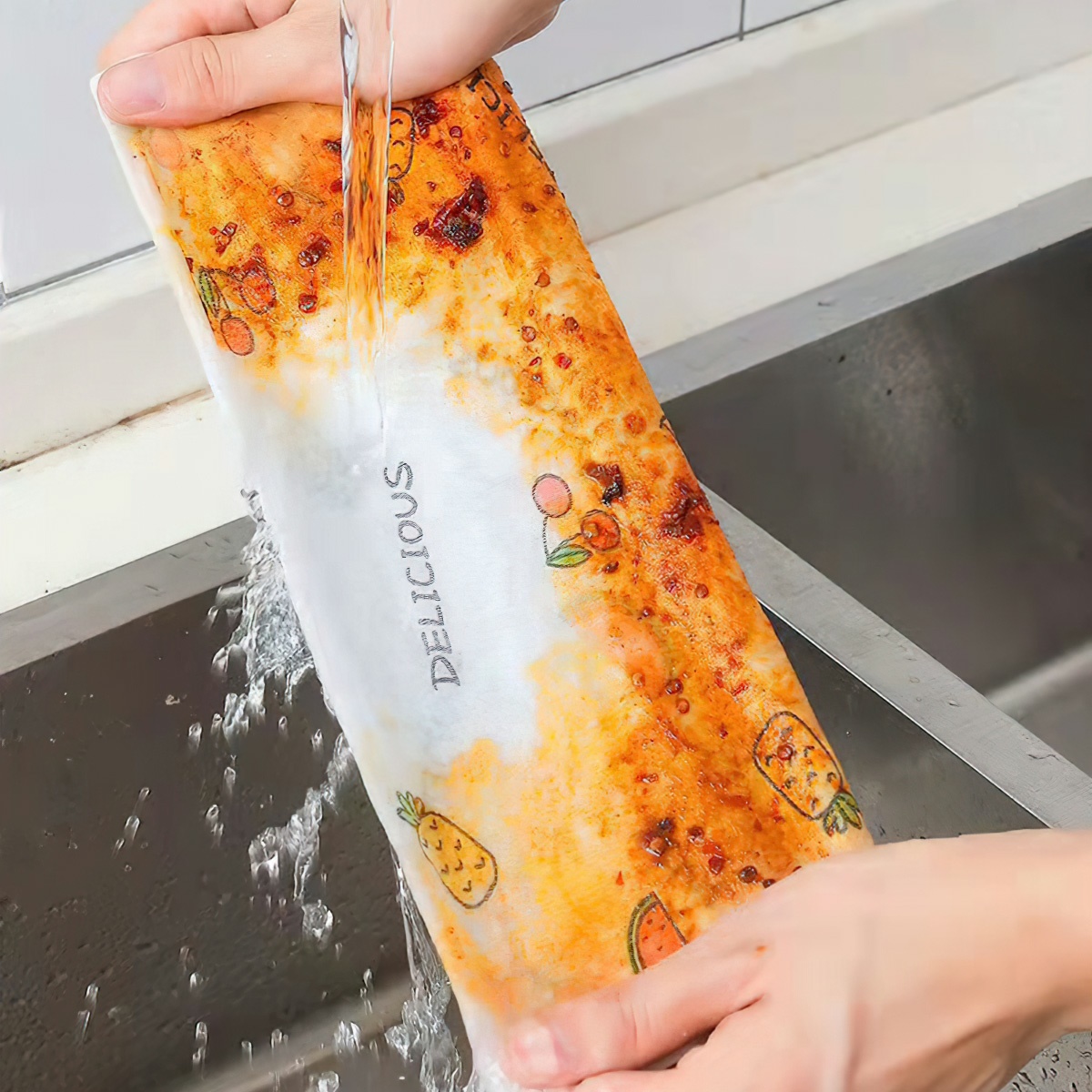 Roll of Disposable Oil-Absorbent Multi-Purpose Dish Tissue