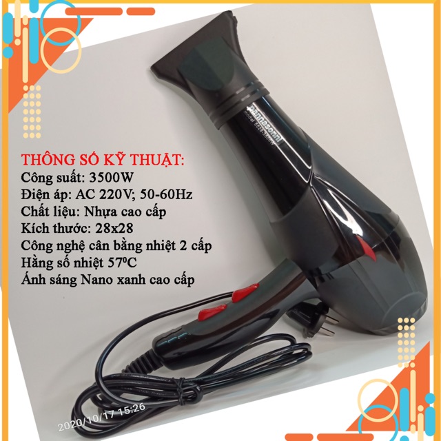 [HCM][SIÊU RẺ] Máy sấy tóc tạo kiểu - Máy sấy tóc 2 chế độ nhiệt công suất lớn.