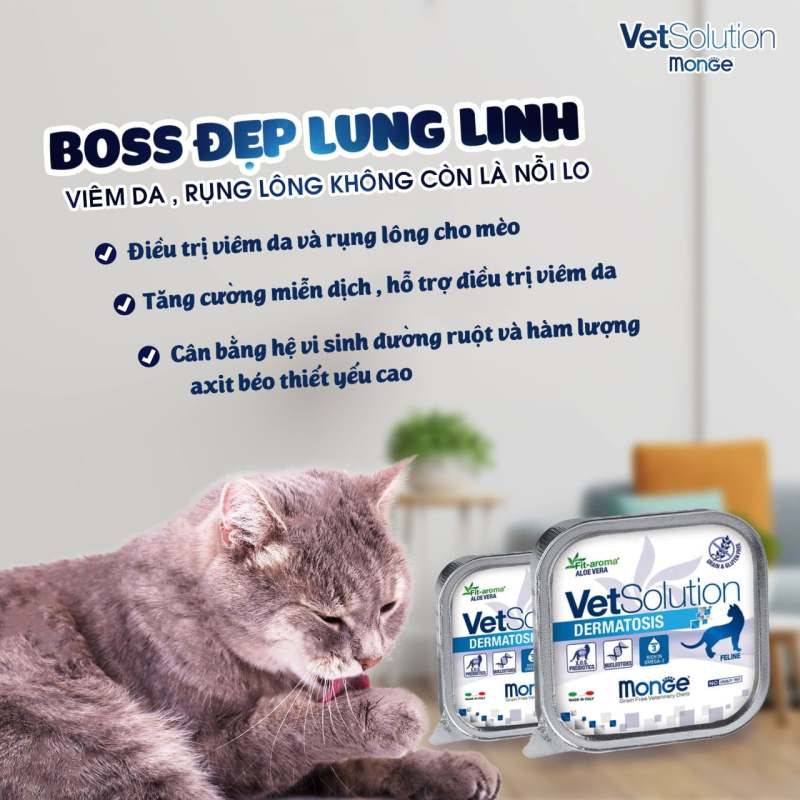Pa tê đặc t.rị viêm da cho chó mèo Monge Dermatosis