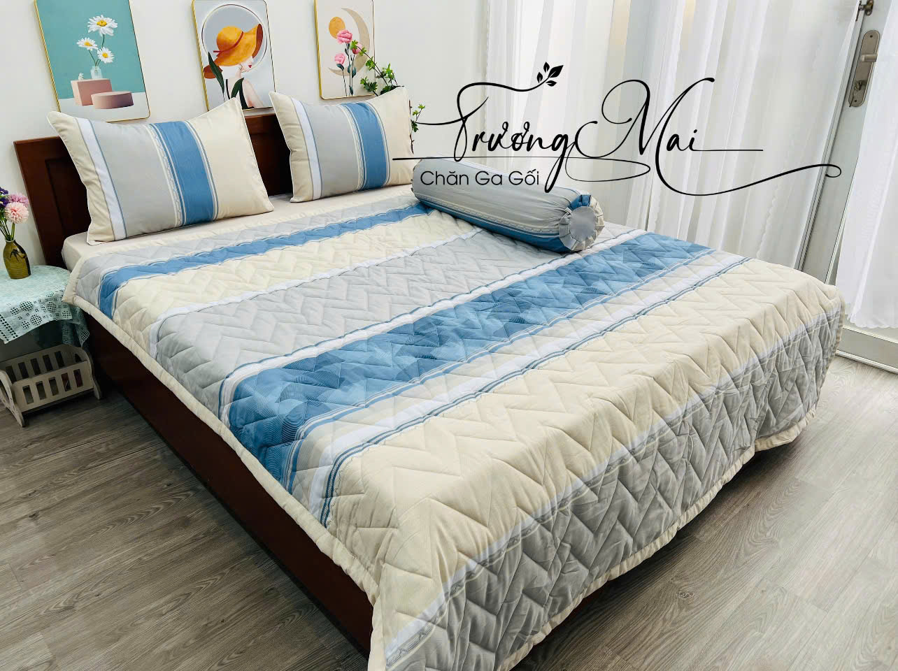 Chăn Ga Lụa Tencel mát mịn mềm mát họa tiết sang trọng