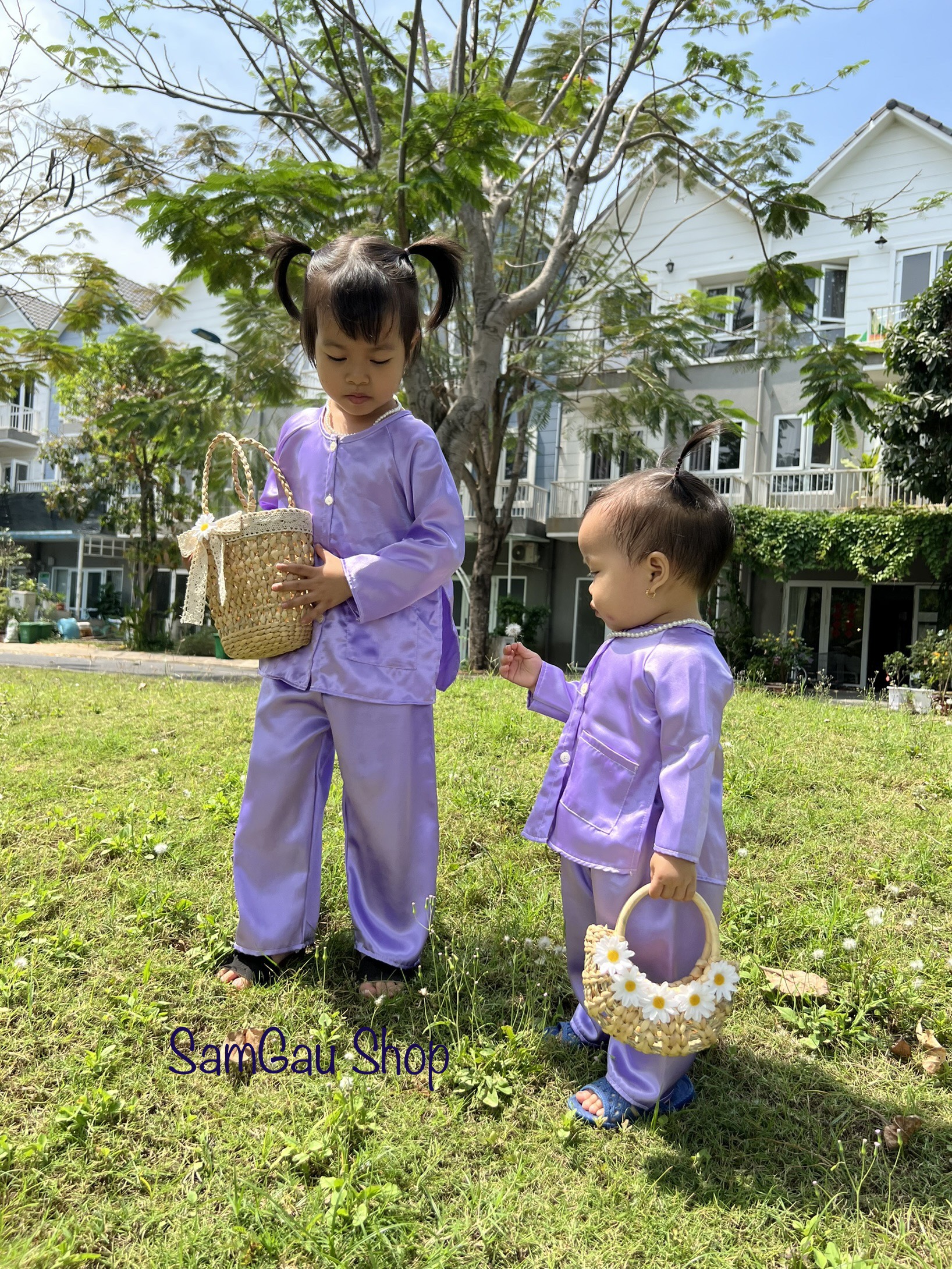 Bộ bà ba truyền thống cho bé Trai bé Gái bé từ 7-30kg Samgo Shop