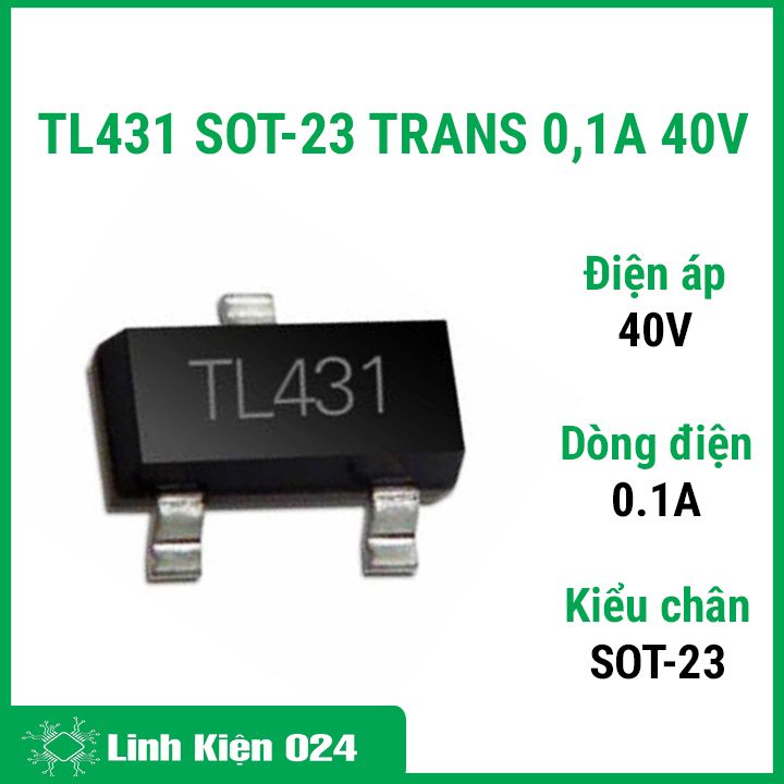 Bộ 5 tl431 sot-23 trans điện áp 0,1a 40v