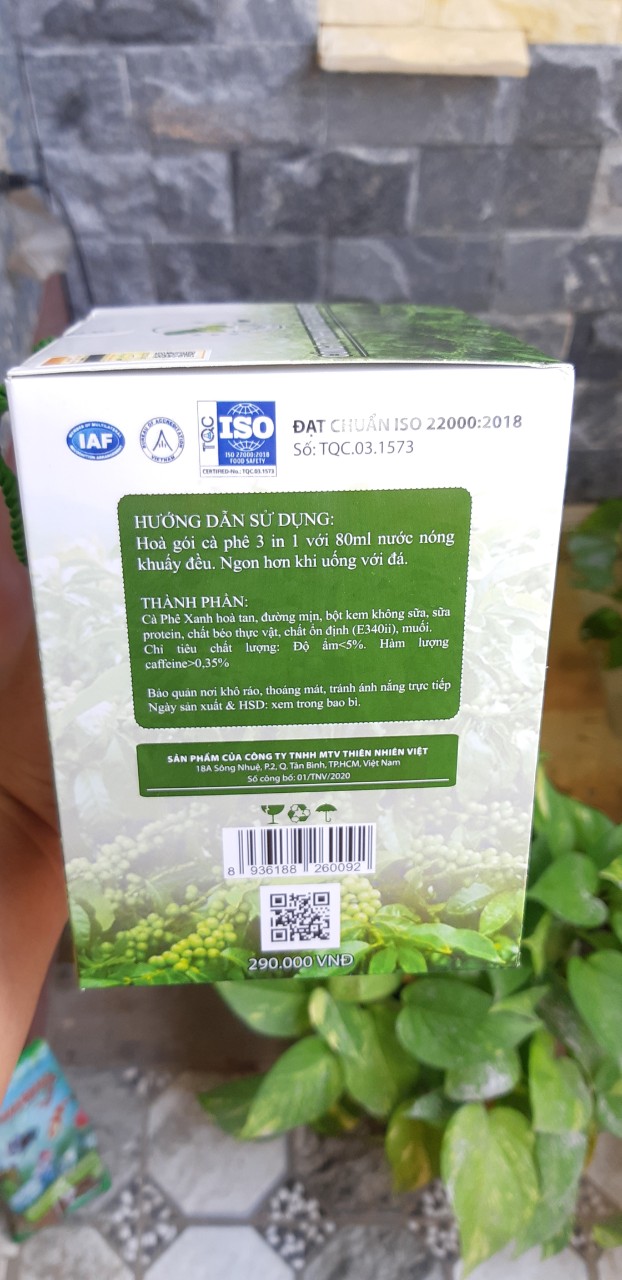 Cà Phê Xanh Hộp 30 gói