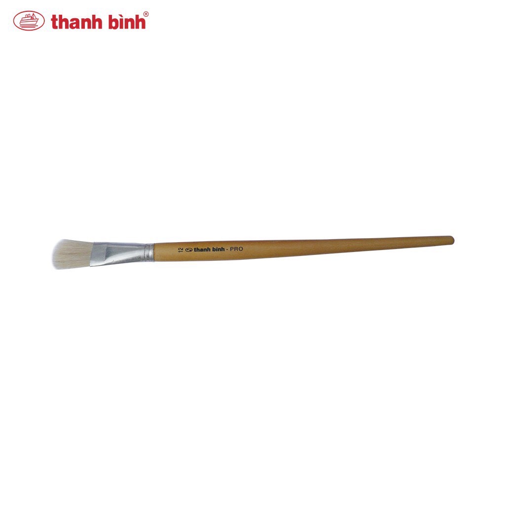 Cọ Vẽ Đầu Dẹp Thanh Bình số (1->12). chất liệu lông heo.