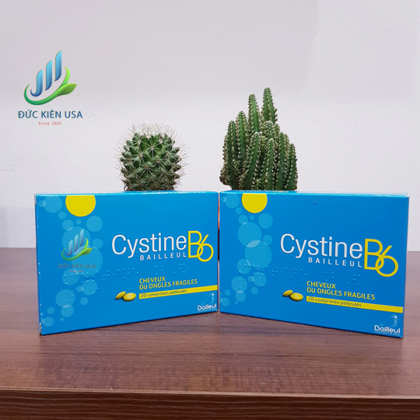 ( Hàng Pháp ) Cystine B6 hỗ trợ rụng tóc và loạn dưỡng móng Hộp 1 vỉ /20 viên
