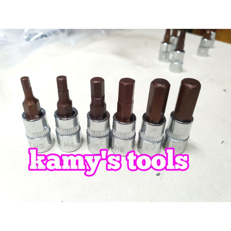 [HCM]Đầu Khẩu Tuýp Lục Giác Lú Đầu 1/4 Inch Crossman/Kingtony H3 H4 H5 H6 H7 H8 bán lẻ từng cái