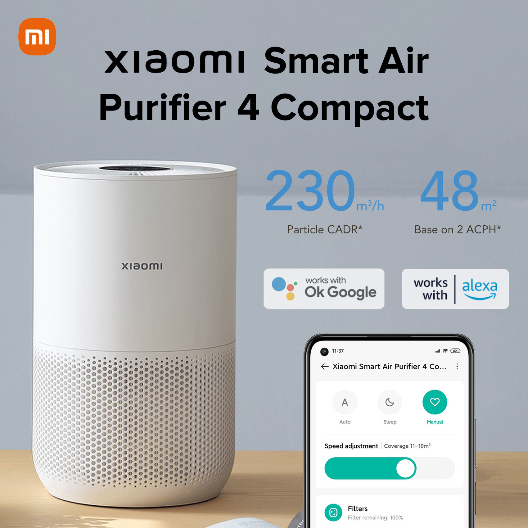 Máy lọc không khí Xiaomi 6 / 4 Pro / 4 / 4 Lite / 4 Compact Smart Air Purifier - Chính hãng Digiworld