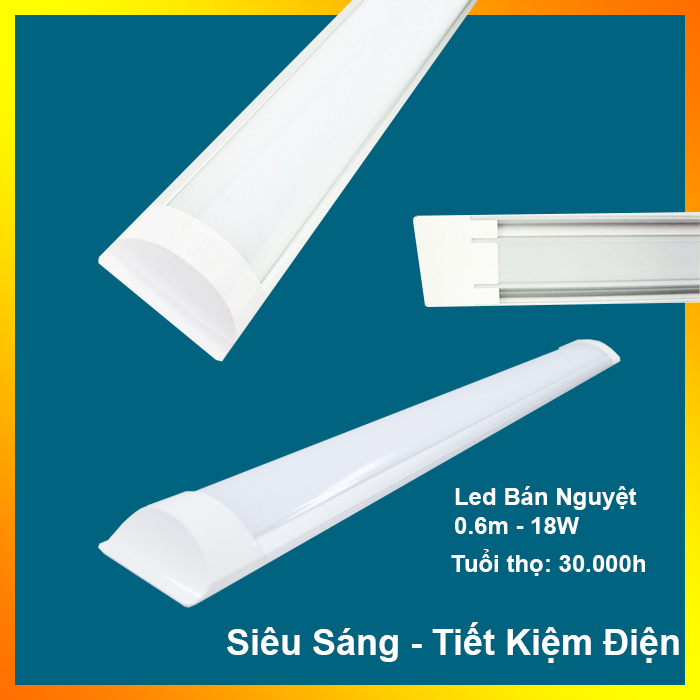 [HCM]Đèn Led Bán Nguyệt Siêu Sáng 0.6m 18W