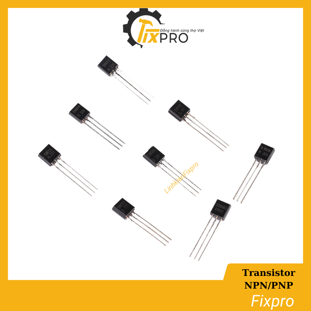 S8550 PNP Transistor 0.5A 25V TO-92 chất lượng tốt (Túi 10 con)