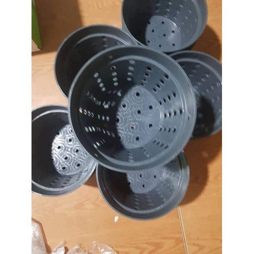 COMBO 10 Chậu Nhựa Đen Trồng Lan FI 18