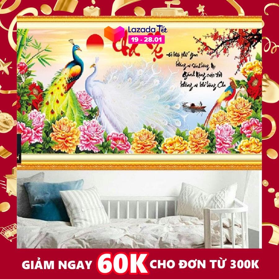 Tranh đính đá Cha Mẹ VS059 KT:130X60cm. Vải nền ( in sẵn ký hiệu, tráng nilon chống ẩm mốc và có phủ keo trong suốt). Shop chịu mọi chi phí đổi trả, hoàn tiền nếu hàng lỗi, sai mẫu