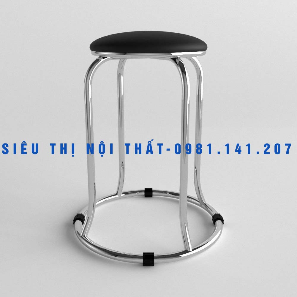 Combo 10 Ghế đôn có nệm inox 201 chân cao