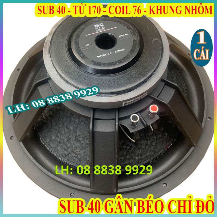 Loa bass sub 40 martin từ 170 coil 76 chỉ đỏ cao cấp - giá 1 loa