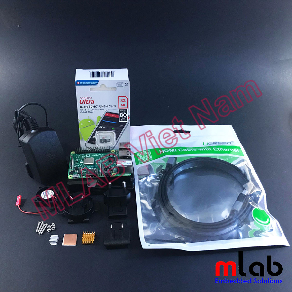 Bộ sản phẩm Raspberry Pi 3 cơ bản 1 (có cable HDMI to HDMI)