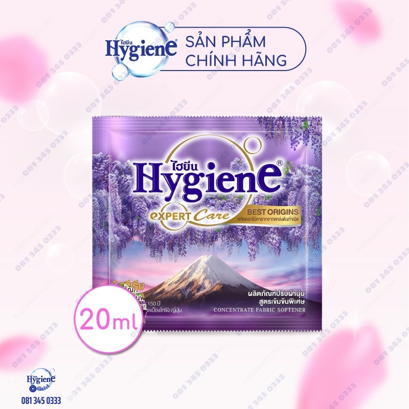Nước xả vải Hygiene Thái dây 12 gói
