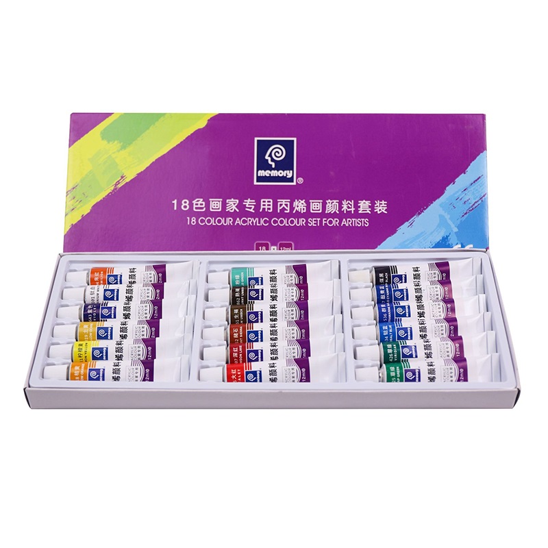 Bộ 12/18 màu Acrylic Memory dạng tuýp