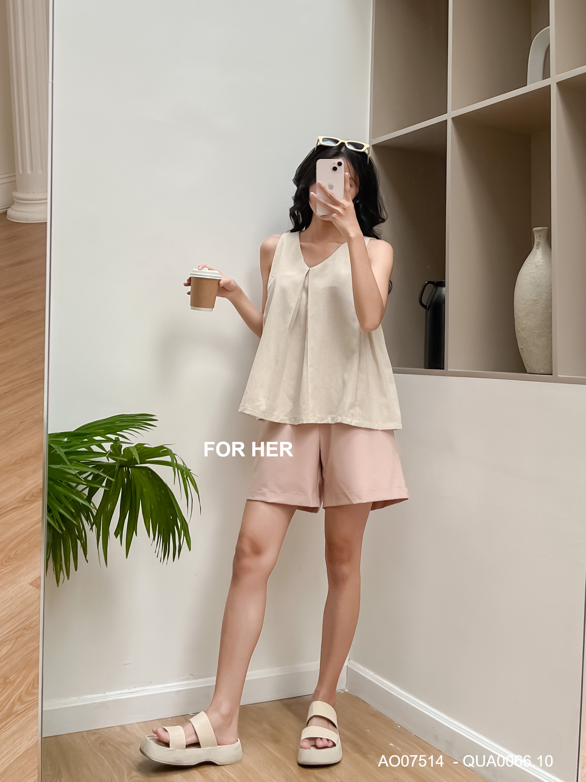 Quần short cài nút QUA0066 - FOR HER