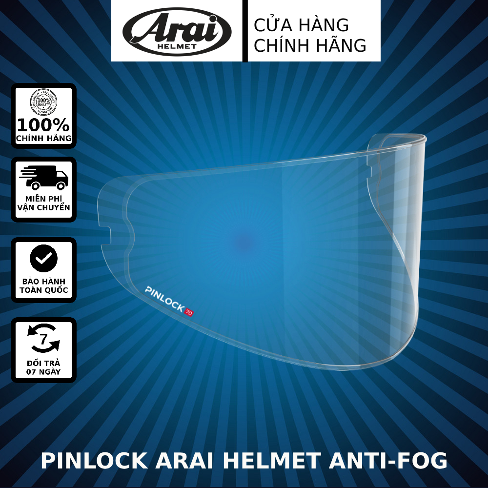 Miếng pinlock Chống Bám Hơi cho nón bảo hiểm ARAI chính hãng