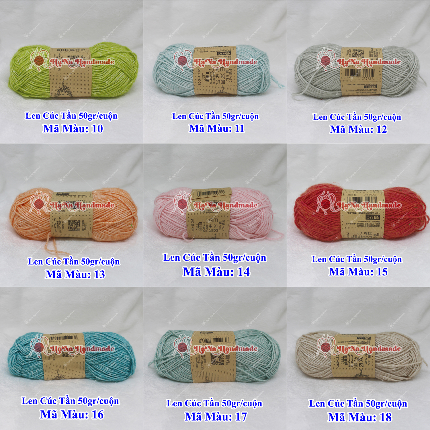 Len cúc tần 30k/50g ~130m