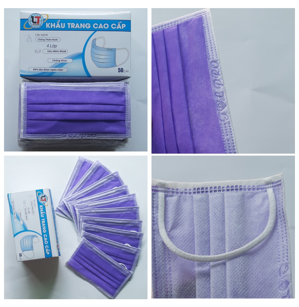 Khẩu trang y tế Lâm Thịnh Tím