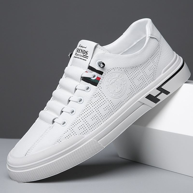 Giày Nam, Giày Sneaker Thấp Cổ Da Cao Cấp Hàn Quốc