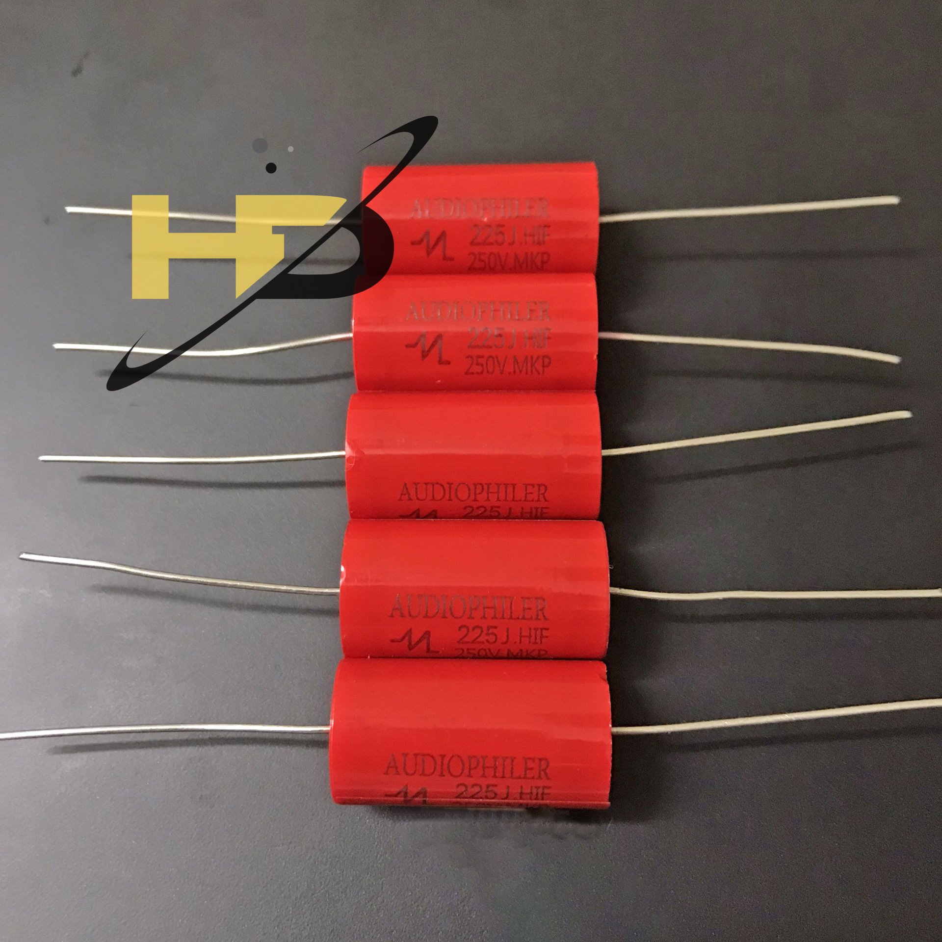 Bộ 3 chiếc tụ phân tần audiophiler 2.2uf 250v 225j màu đỏ, tụ loa 2.2uf