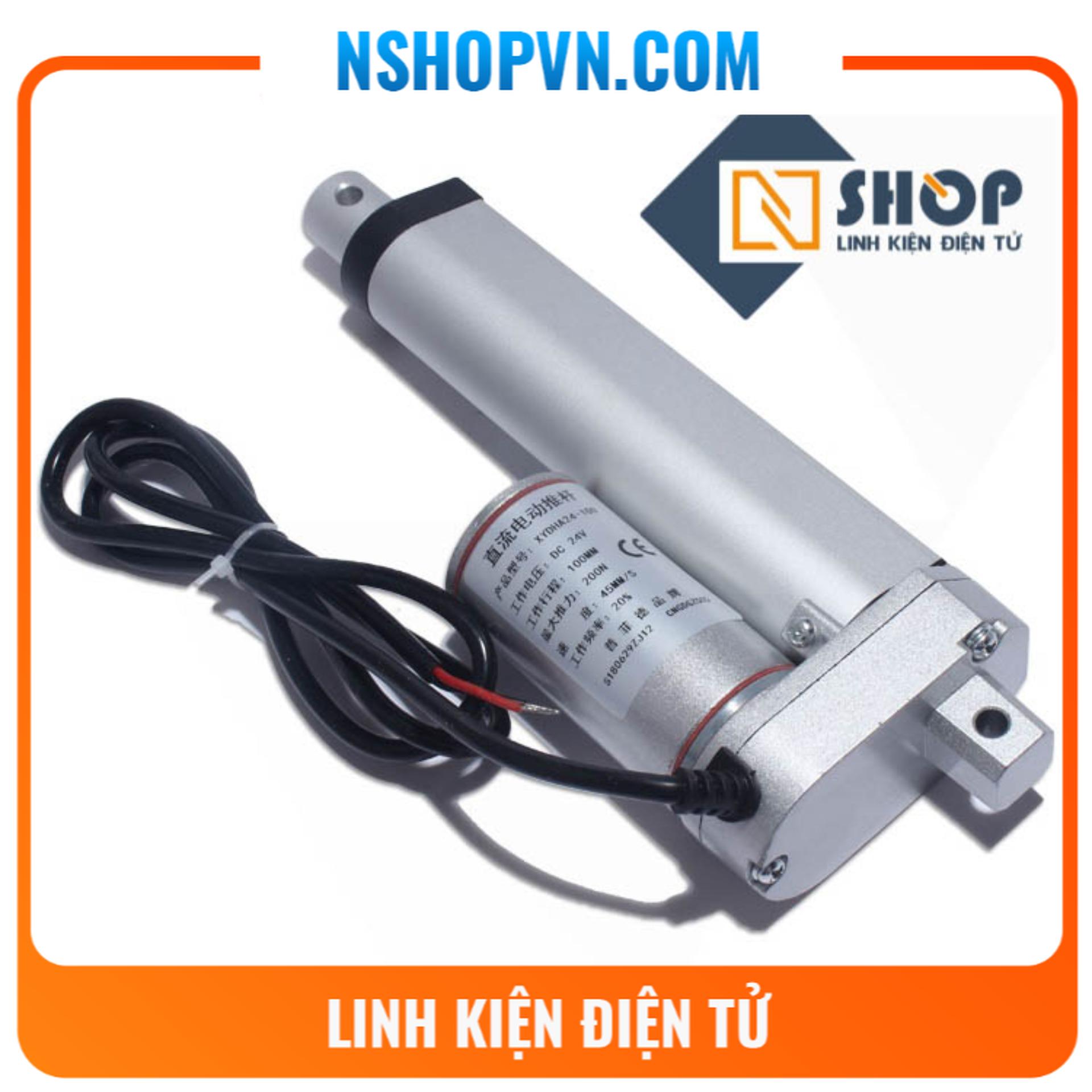 Xi Lanh Điện 12V hành trình 200mm-45mm/s