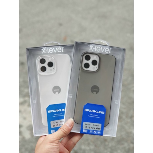 Ốp lưng Xlevel Sparkling Thin&Fit cho IP13 pro max /13 pro/13