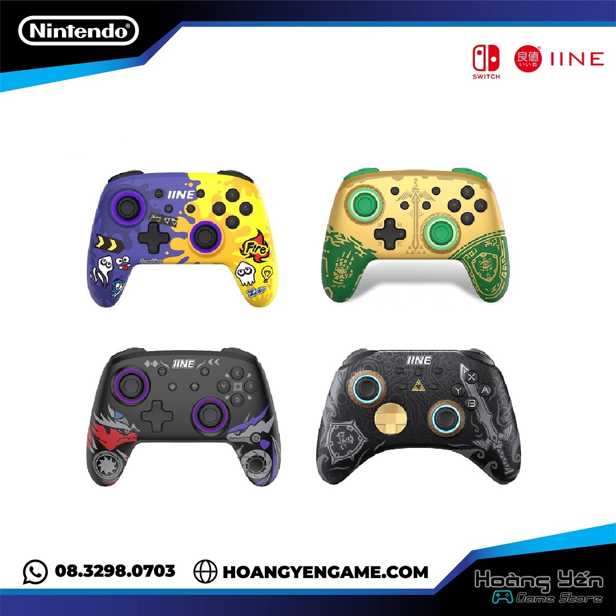 Pro controller iine Không Dây Tương Thích Nintendo Switch / Switch lite / Switch OLED