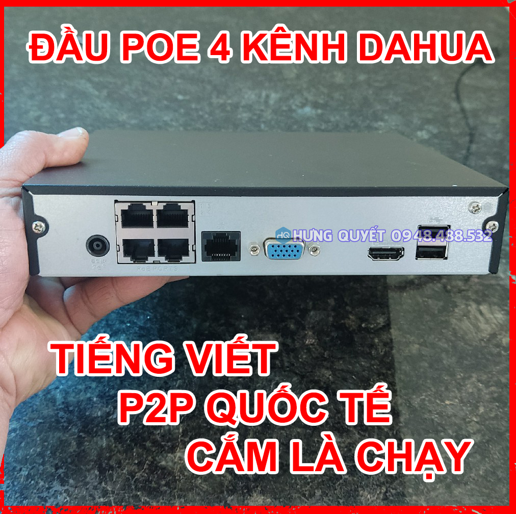 Đầu ghi IP 4 kênh PoE Dahua 2104 P 4KS2