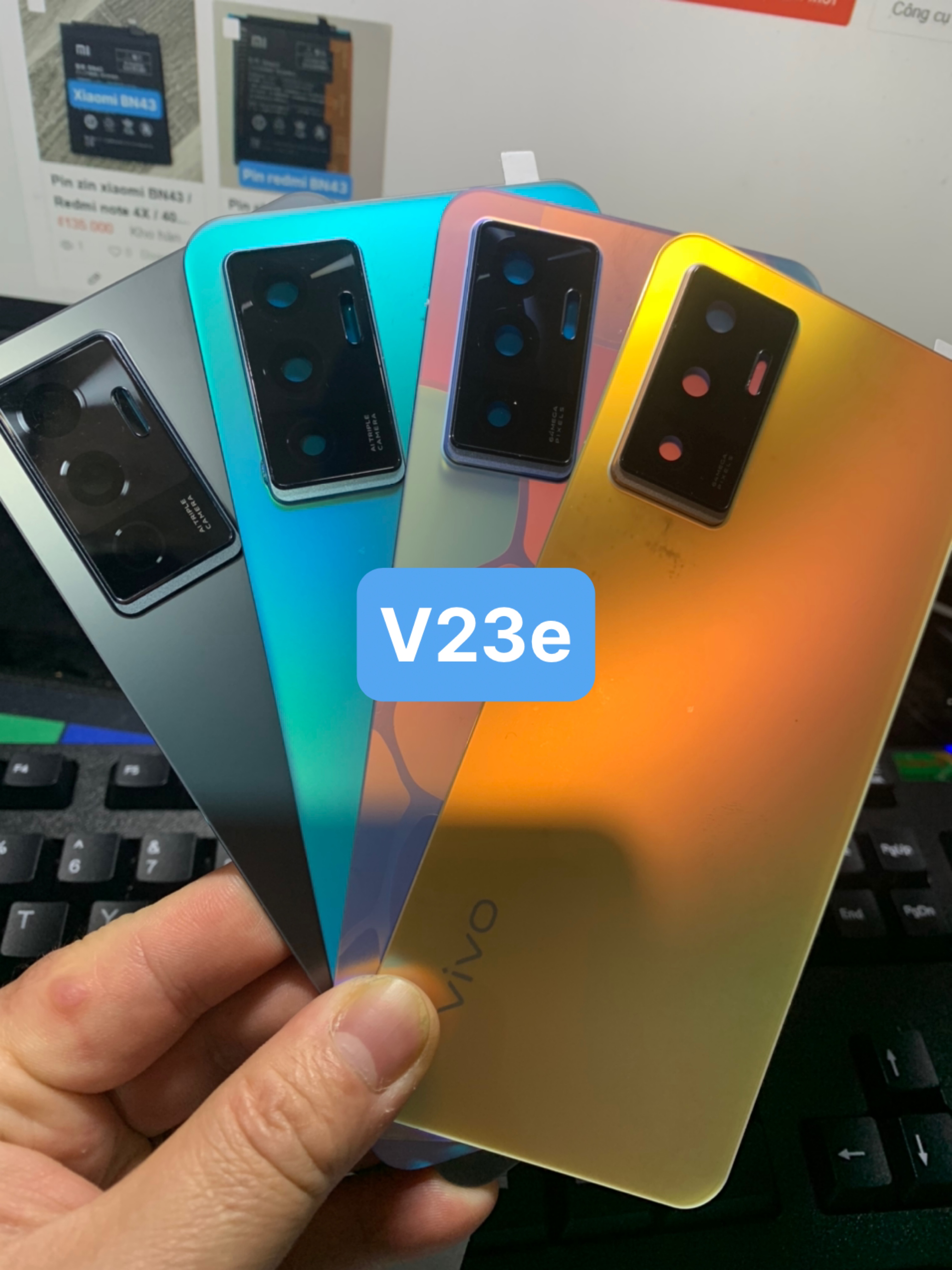 Kính lưng điện thoại zin Vivo V23e
