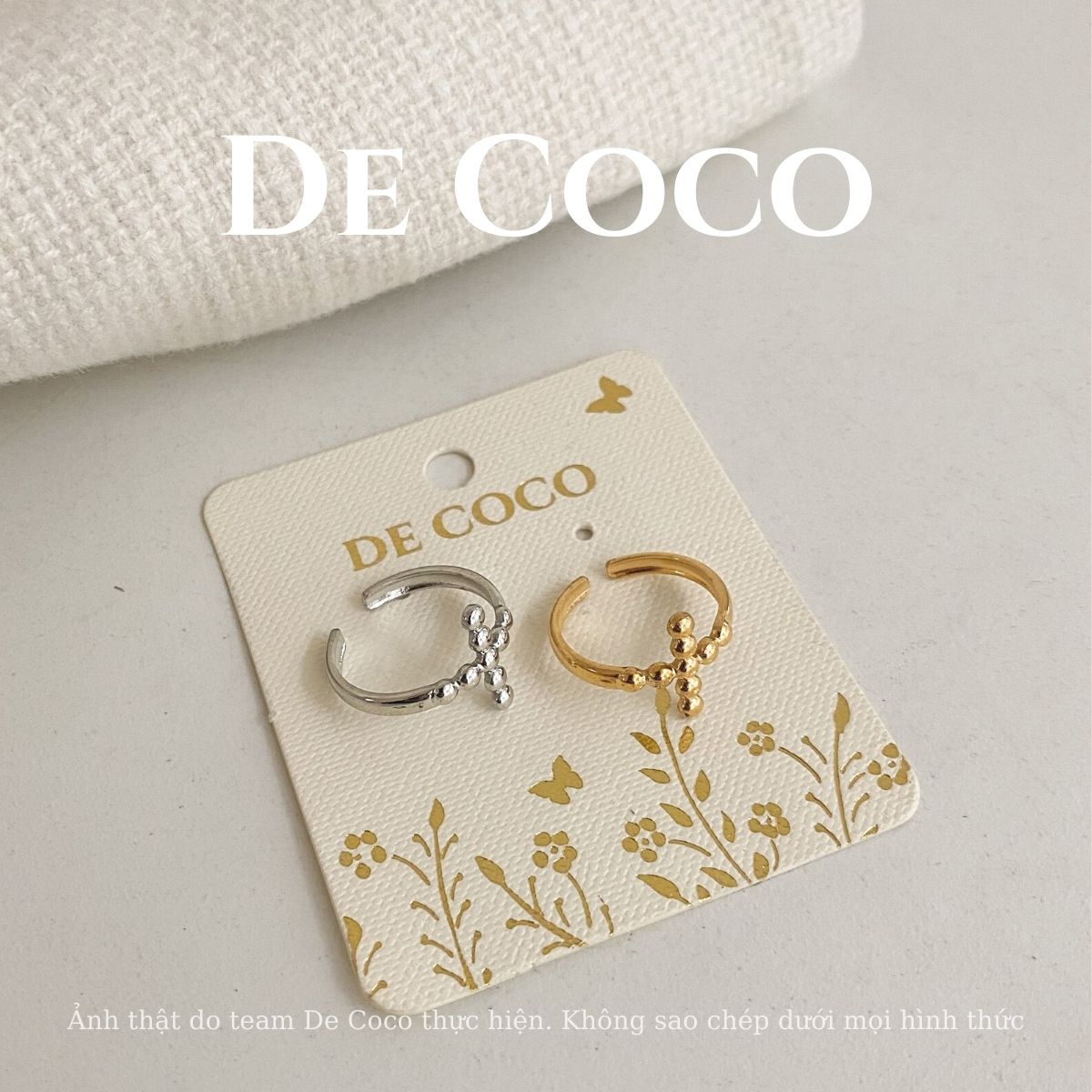 [KHÔNG ĐEN GỈ] Nhẫn titanium, nhẫn nữ Aven De Coco