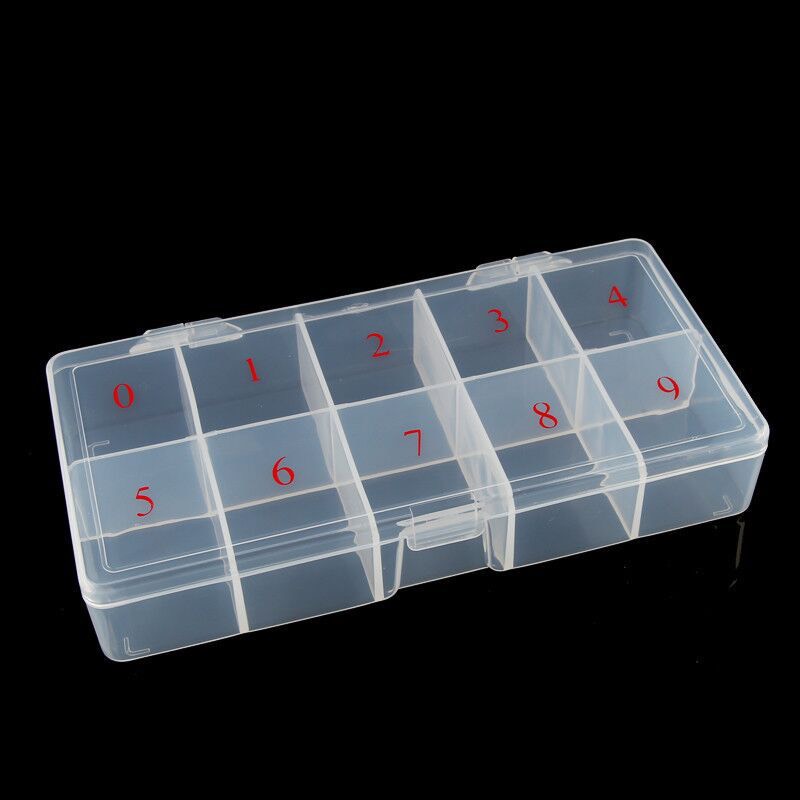 Hộp đựng móng giả 10 ô - hộp đựng charm 10 ô